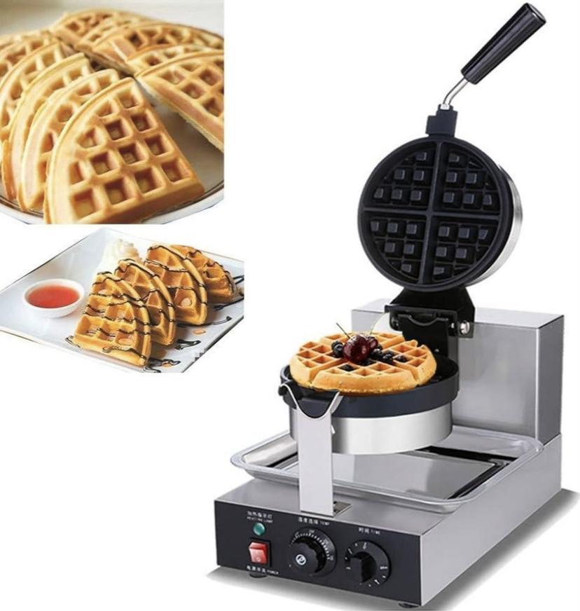Single Round Rotating Waffle Machine