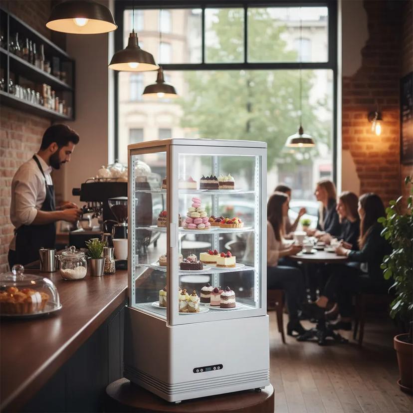 White Countertop Display Cooler